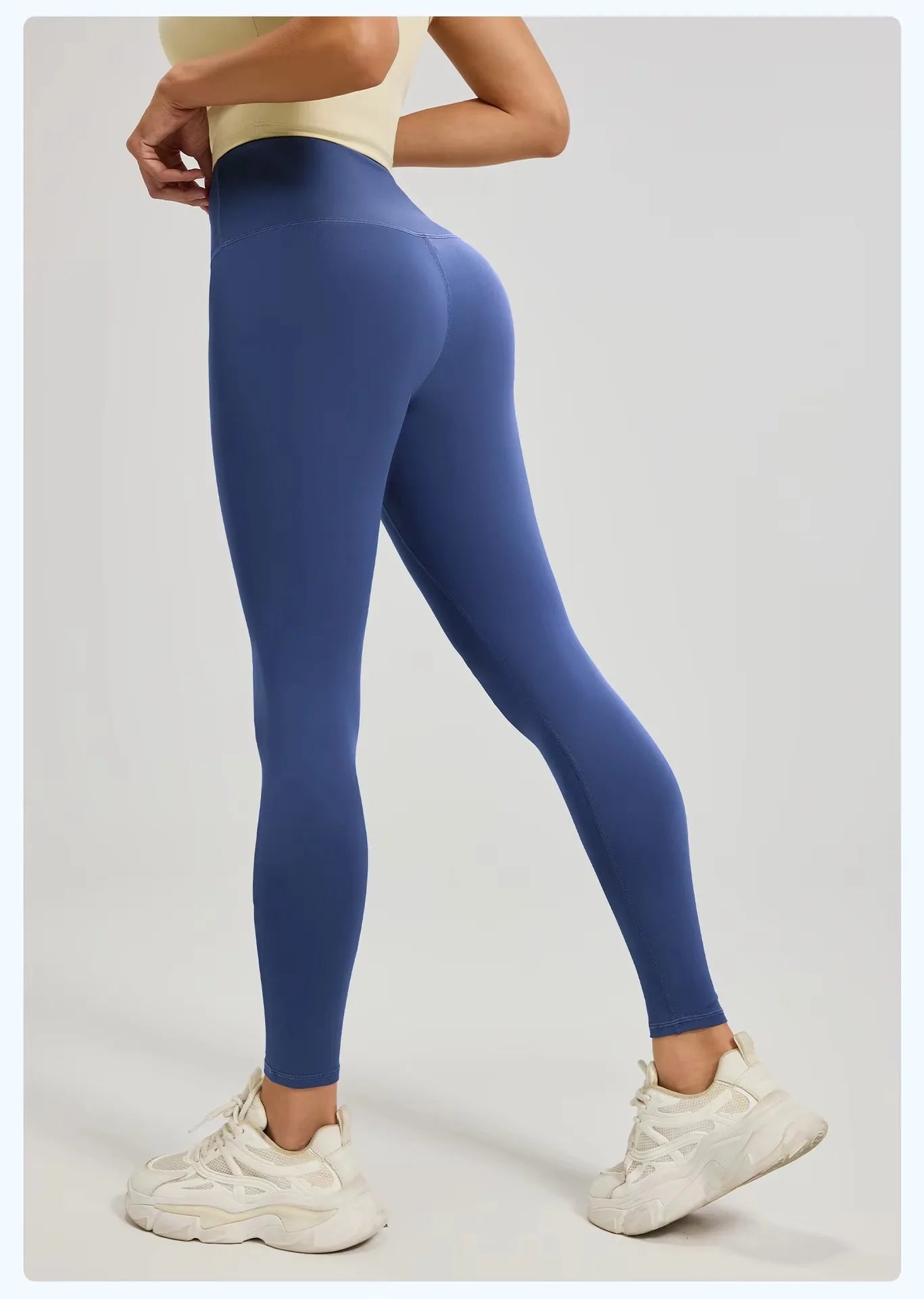 Women's High-Waisted Yoga Leggings Breathable Hip Lifting Workout Pants for Running Cycling Gym - Comfortable 'Naked Feel' Desig