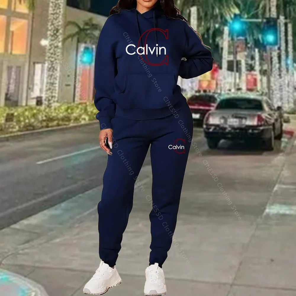 Hoodies Women Pants Sets Sweatshirt And Sweatpant Full Outfit Spring Autumn Loose Fit Stylish Trendy Designer Clothing Women Set
