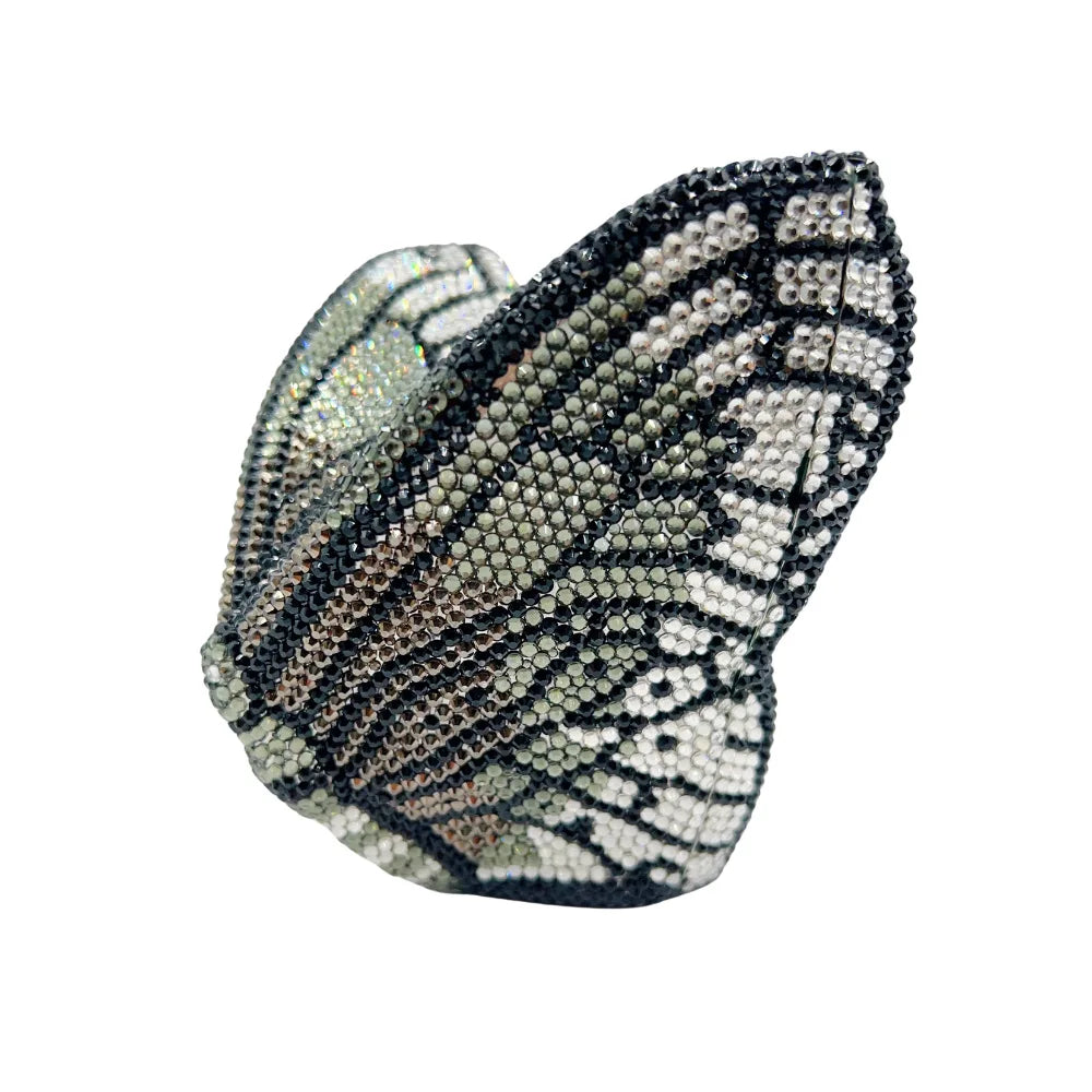 Women Butterfly Diamonds Evening Clutch Purse Luxury Metal Gems Evening Bags Dinner Party Handbag and Purses Bridal Crystals Bag