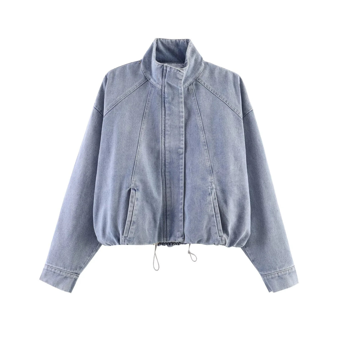 UETEEY Fashionable Versatile Loose Long Sleeve Denim Jacket Women's Cross-Border  Street Style Thickened Zipper Closure