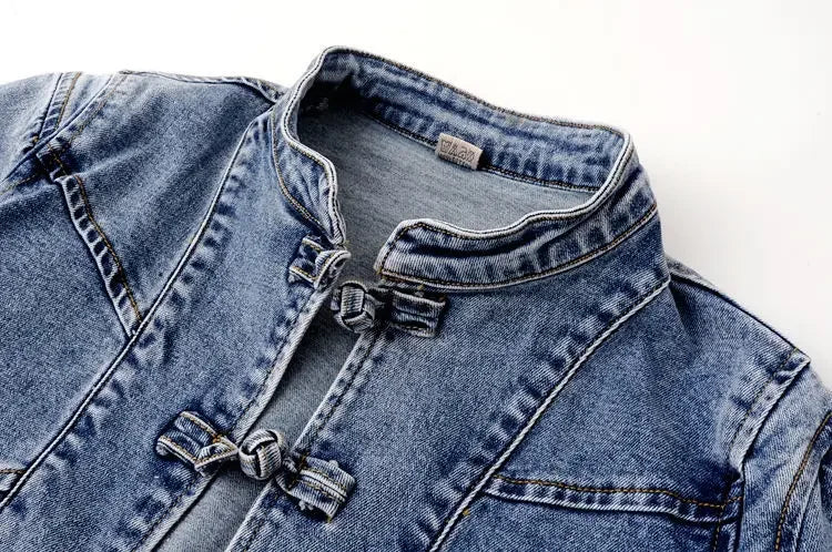 Women 2026 Spring Embroidered  Denim Jacket New Short Jackets Cardigan  Cowboy Coat Basic Jacket  Female Plus Size 3XL