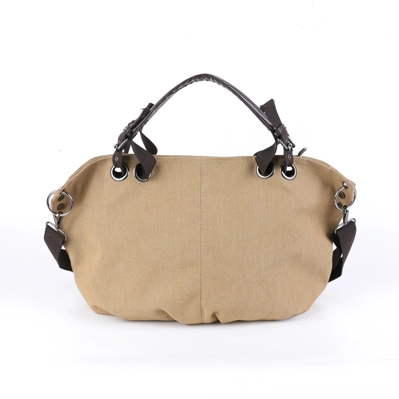 Women's Large Capacity Canvas Messenger Bag Fashion Casual Solid Crossbody Shoulder Tote Handbag Designer Female