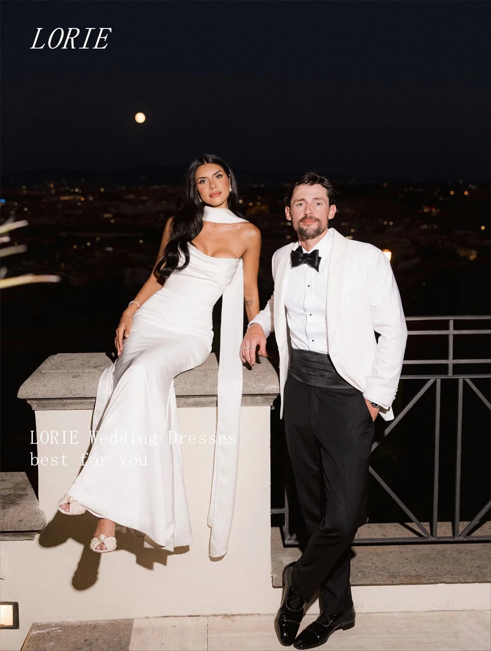 LORIE Luxury Illusion Mermaid Wedding Dress Pleat Sleeveless Bridal Dresses Elegant Boat Neck Wedding Gown Customized 2026