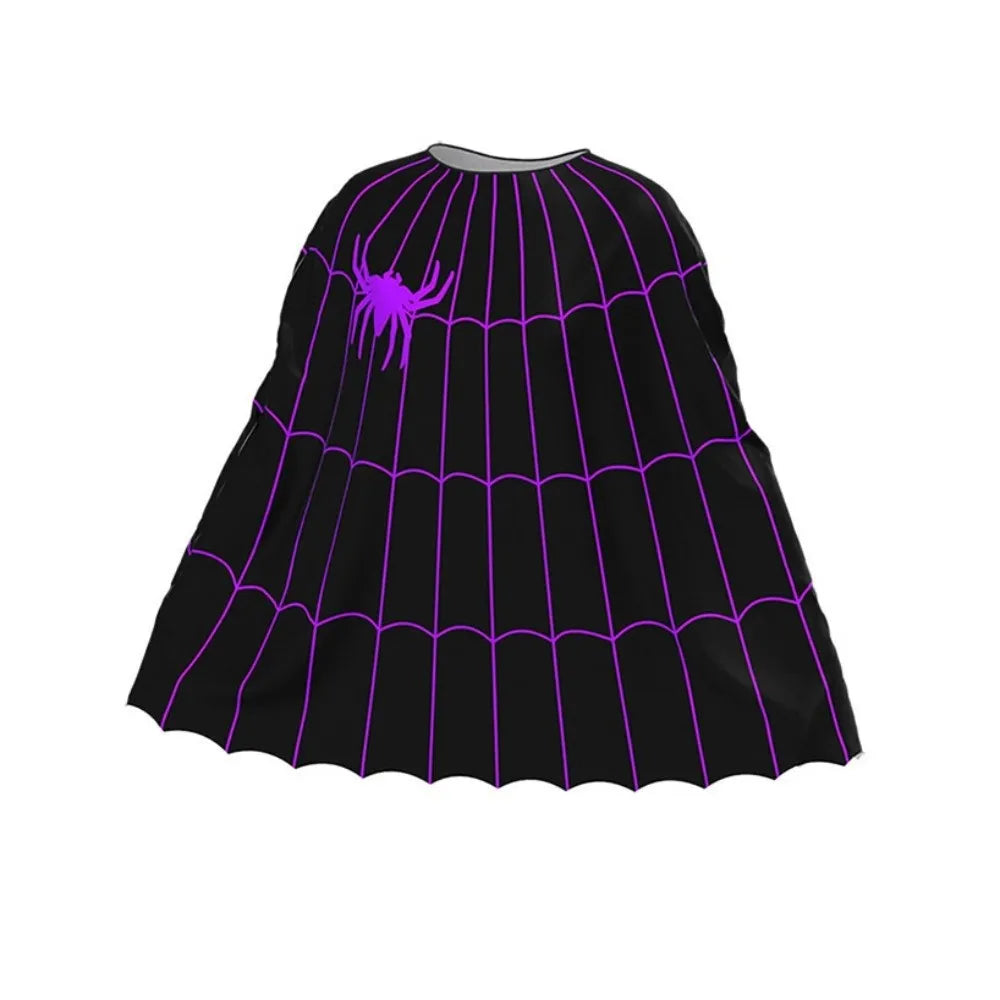 Clothing Prop Halloween Cosplay Cape Loose Spider Net Ghost Hooded Cloak Pumpkin Fun Interaction Witch Cosplay Cloak