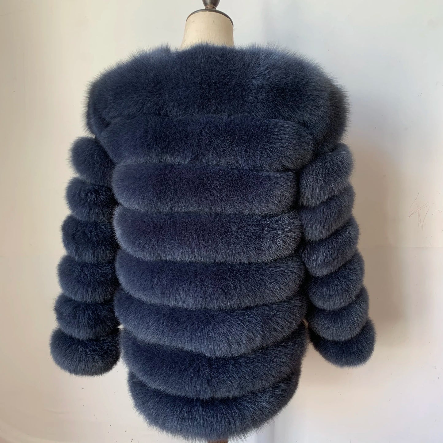 NEW Style Length Sleeves 4in1 Real Fur Coats Women Natural Real Fur Jackets Vest Winter Outerwear Women Fox Fur Coat Quality Fur