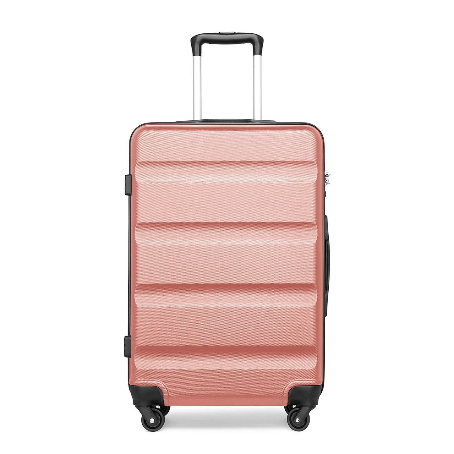 KONO Hardshell Case with 4 spinner wheels and number combination lock, light suitcase, hand luggage, 55/66/75 cm