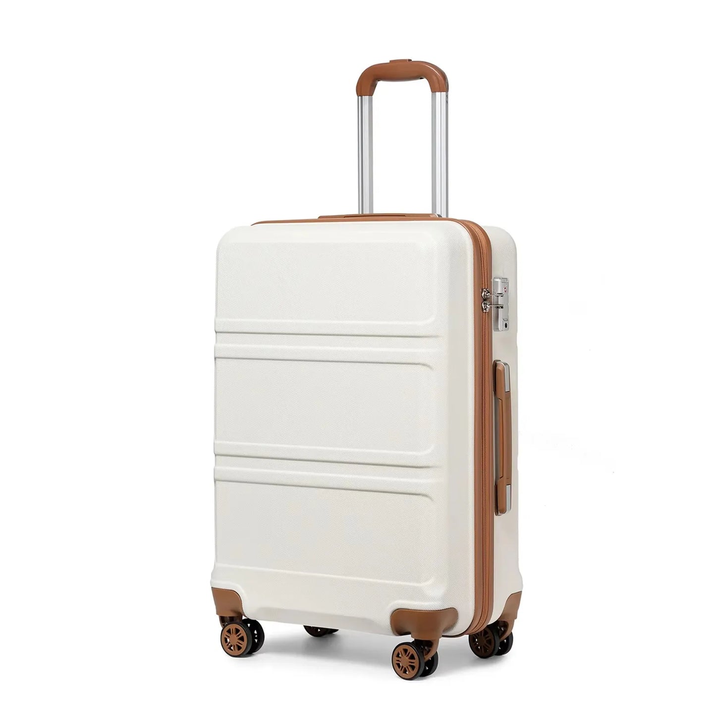 Kono Lightweight Cabin Suitcase - 20/24/28 Inch ABS Hard Shell, Fits EasyJet Under Seat, large-Compact Carry-On Trolley Case