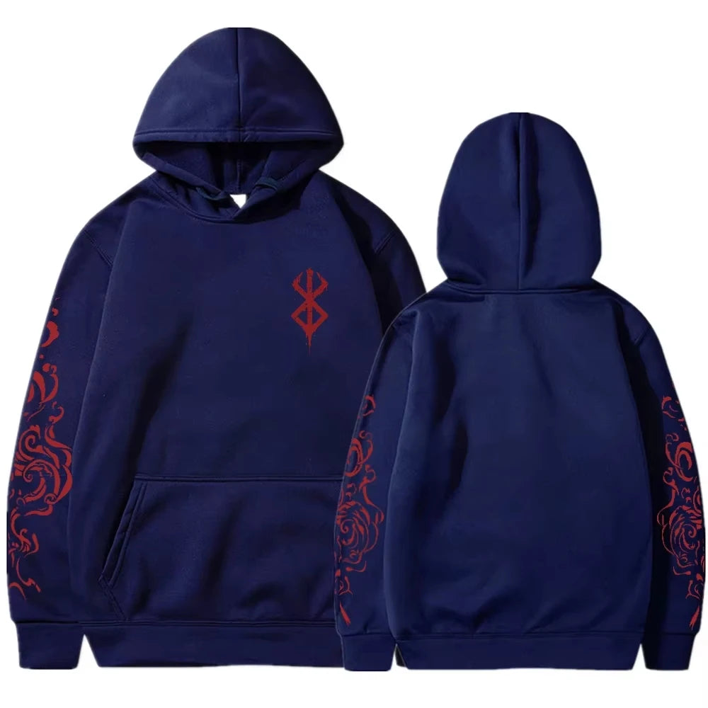 Anime Berserk Acid Hoodies Printed Men Women Fashion Long Sleeve Harajuku Goth Clothing Aesthetic Streetwear Sweater Oversized