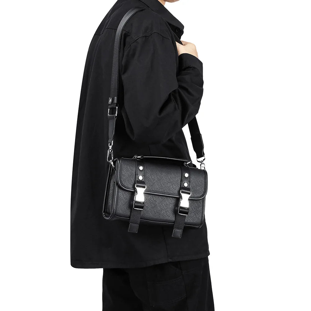 Fashion Plaid Men's Crossbody Bag Large Capacity Shoulder Messenger Bag Men Luxury Flap Crossbody Bags Male Rectangle Handbags