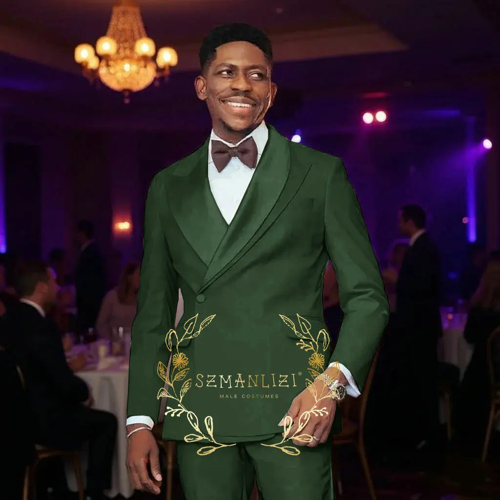 Beige Men's Wedding Suits Unique Collar Male Formal Groom Tuxedo Slim Fit Suit Outfits Elegant 2 Pieces Custom Made Male Suit