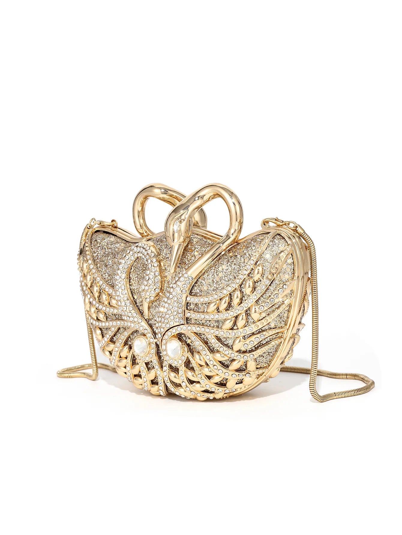 XIYUAN Swan Rhinestone Evening Clutch Bags For Wedding Party Metal Novelty Purses And Handbags Luxury Designer High Quality