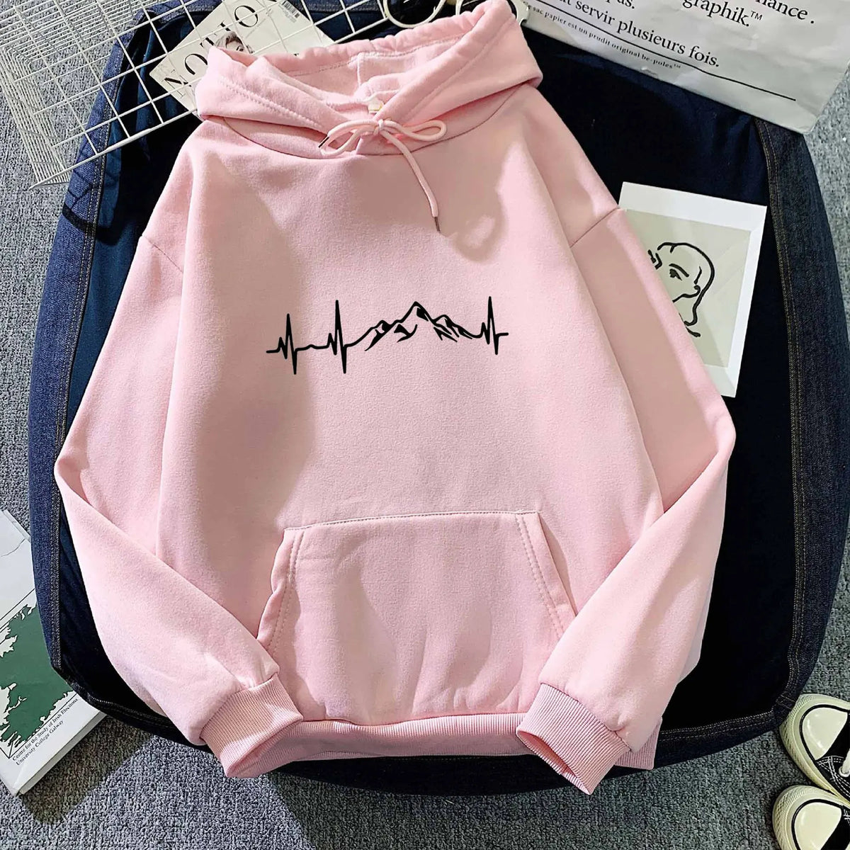 Men's and Women's Casual Hoodies Autumn and Winter New Street Fashion Casual Sportswear Soft Loose Long-Sleeved Adult Pullover