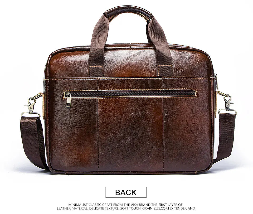 Genuine Leahther Men Briefcase Portable Office Handbag for Laptop Bag High Quality Business Messenger Shoulder Bags Travelling