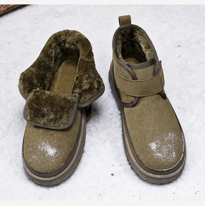 Mens Winter Snow Boots High Top Warm Comfortable Slip Resistant Shoes for Cold Weather