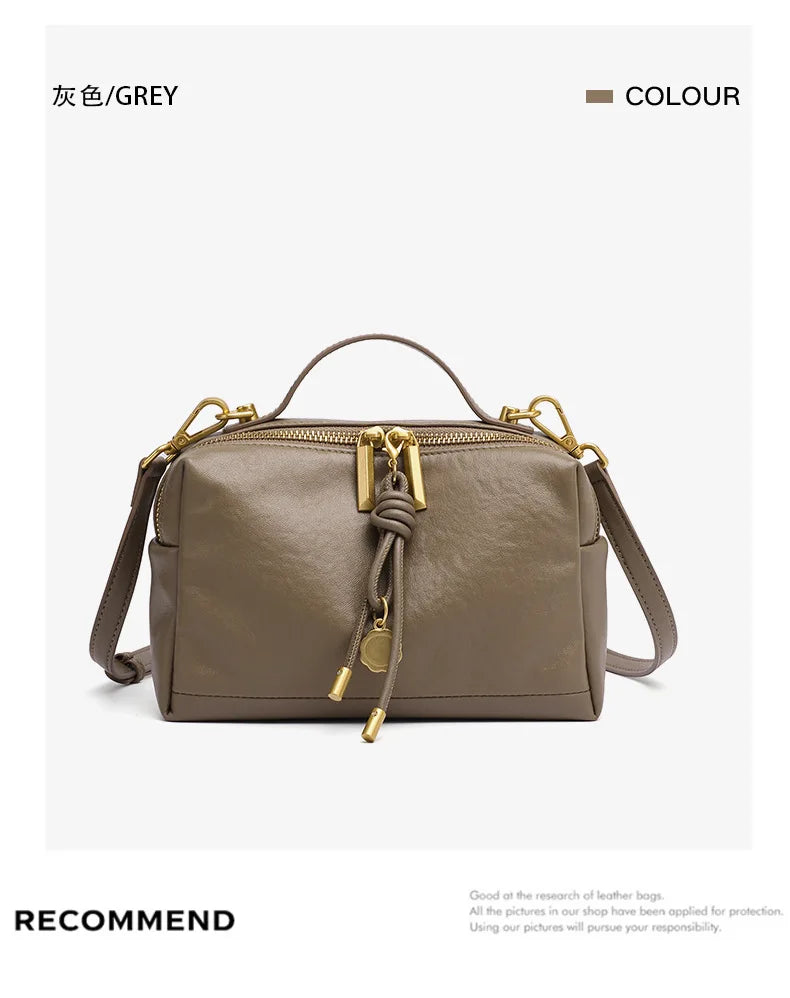 YANATARI Luxury Handbags Female Crossbody Bags Shoulder Bag Women Bags New Fashion 2026 Genuine Cowhide Leather Satchel