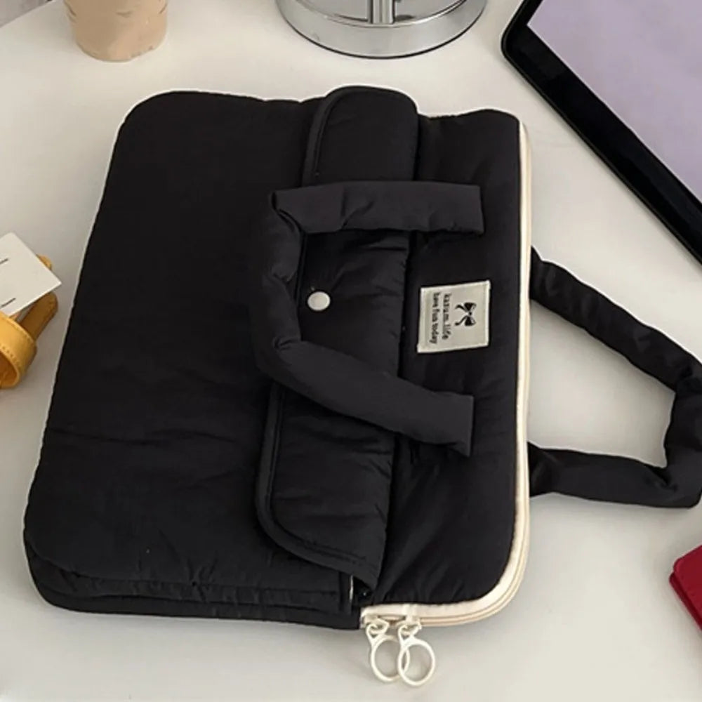Fashion 15.6inch Portable Laptop Bags Bow with Handle Laptop Case Lightweight Cute Notebook Sleeve Women's Bag