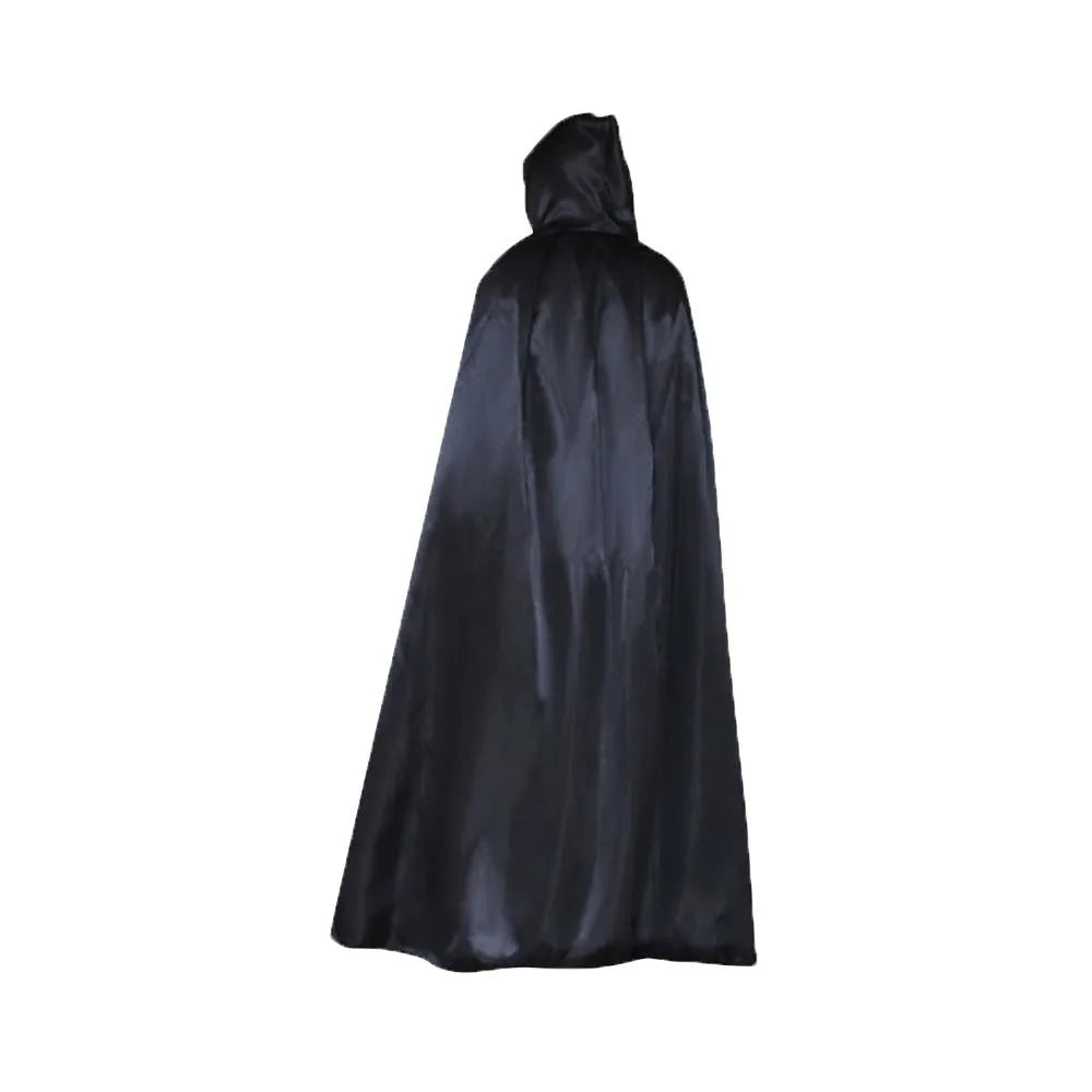 Fashion Solid Color Halloween Cloak with Big Hat Classic Grim Reaper Cloak Dress Up Hooded Cape Witch's Cloak Halloween Party