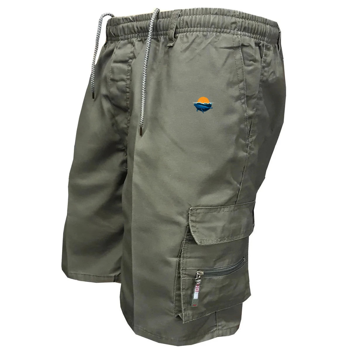 Summer Men's Casual Multi-Pocket Outdoor Sports Fitness Shorts Loose Fit High Waist Straight Leg Workwear Shorts