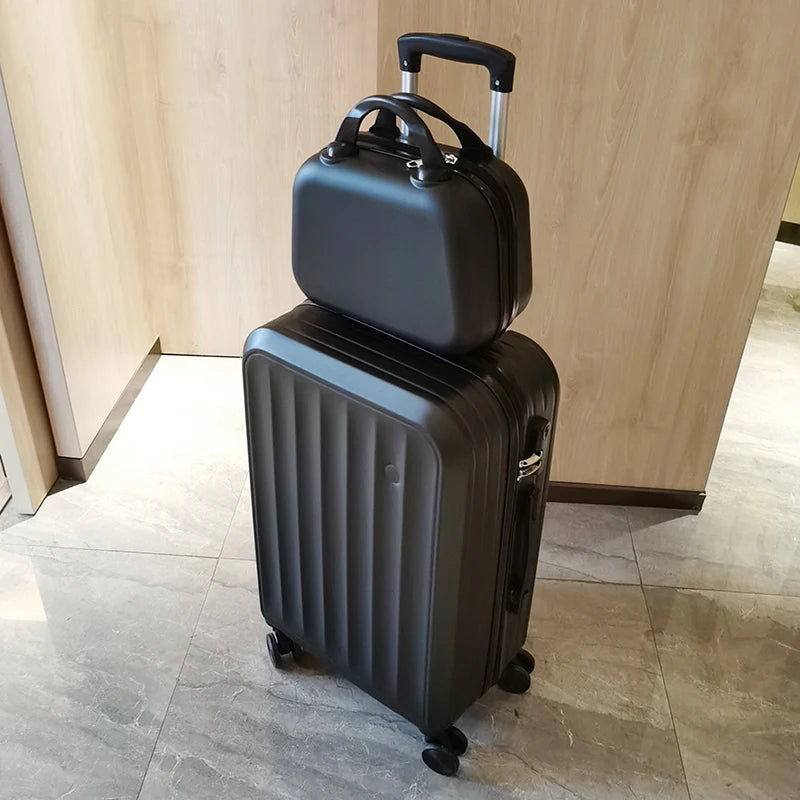 Large Capacity Suitcase Lightweight Suitcase Set 20 Inch Carry on Cabin Suitcase Trolley Luggage with Cup Holder