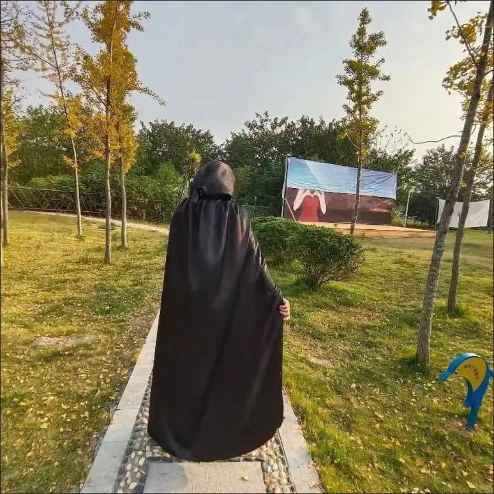 Fashion Solid Color Halloween Cloak with Big Hat Classic Grim Reaper Cloak Dress Up Hooded Cape Witch's Cloak Halloween Party