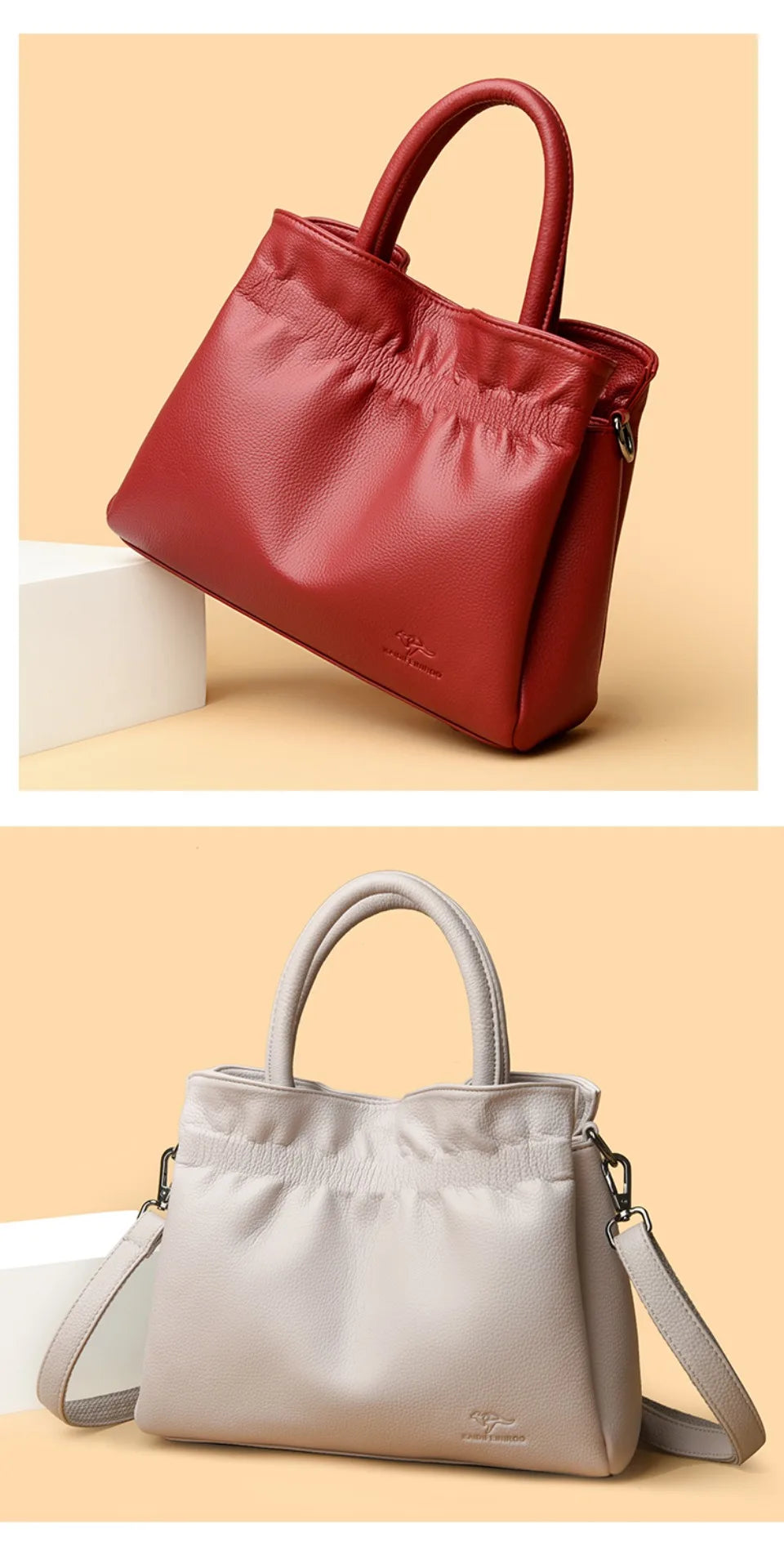 Luxury Soft Leather Shoulder Crossbody Bag for Women Mother 2025 Designer Handbags and Purse Female Small Casual Tote Sac A Main