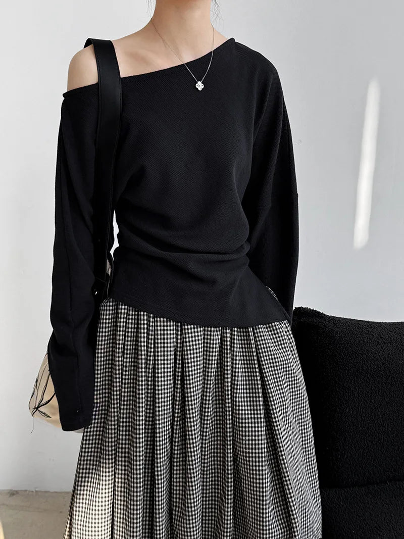 2026 Women Spring Sexy Off The Shoulder Cotton Hoodies Long Sleeve Casual Pullovers Clothes Women Tops Sweatershirt