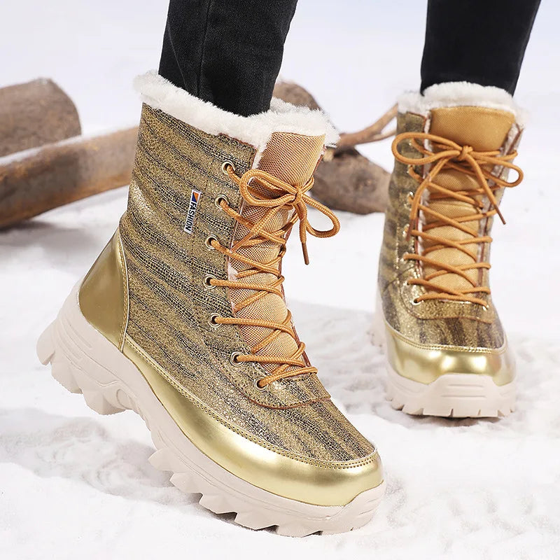 Women's Winter Boots 2026 New High-top Plush Warm Snow Boots for Women Thickened for Extreme Cold Areas Outdoor Boots
