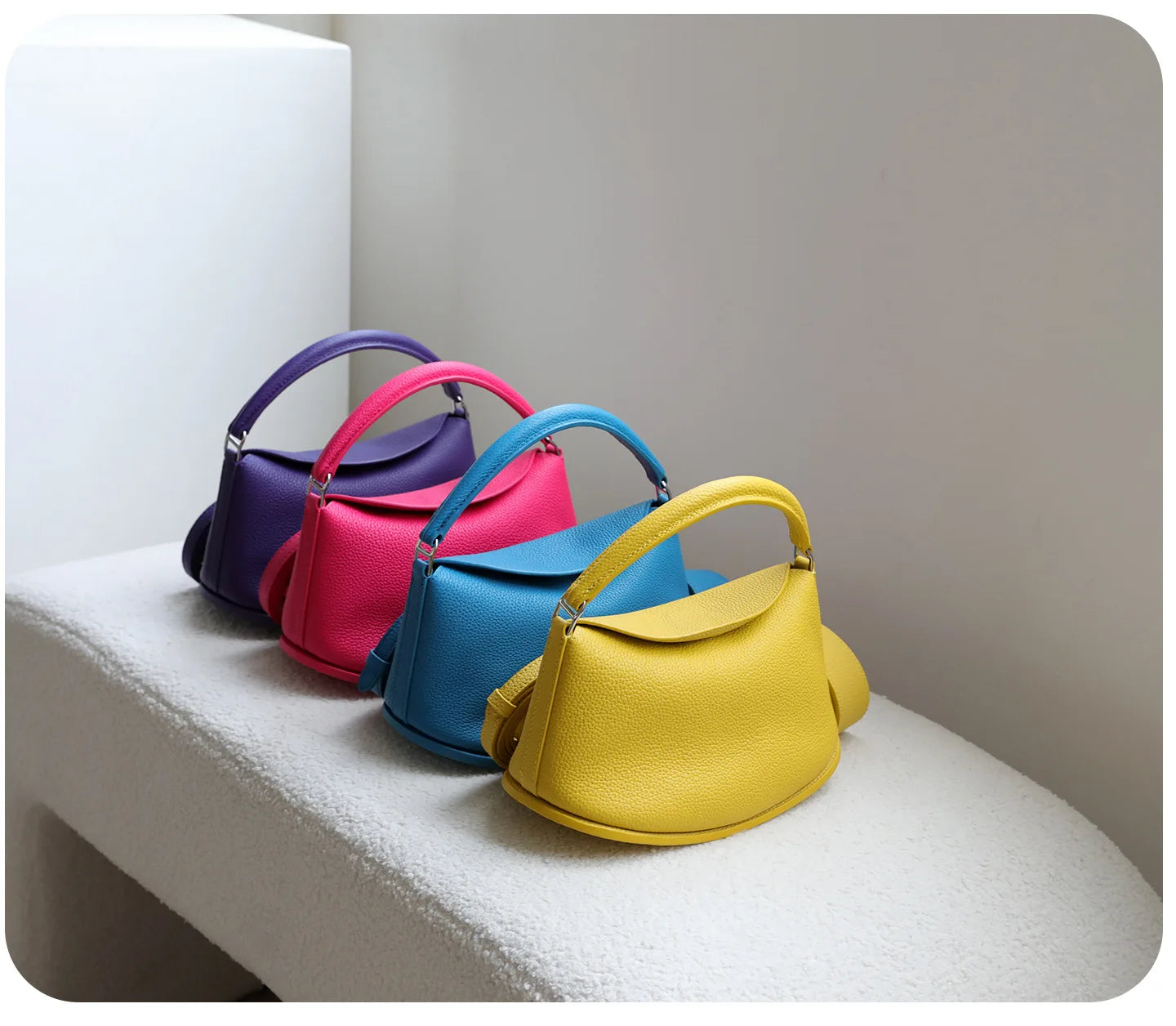 Spring Summer Full Grain Leather Women's Hobo Bag, Minimalist Lazy 3 Way Shoulder Crossbody Handbag, Daily Commute Tote