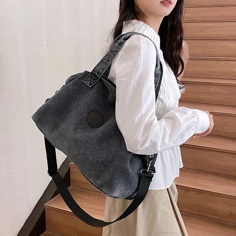 Fashion Big Denim Handbag Women Bag Lady Shoulder Messenger Bags Jeans Luxury Female Large Capacity Travel Tote bags