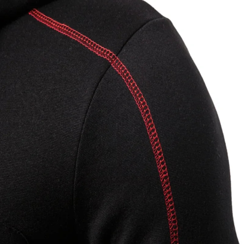 Casual Men Hoodie Sweatshirt 2025 Slim Male Zipper Streetwear Cardigan Hoodies Outerwear Black Sportswear Men Hooded Jacket