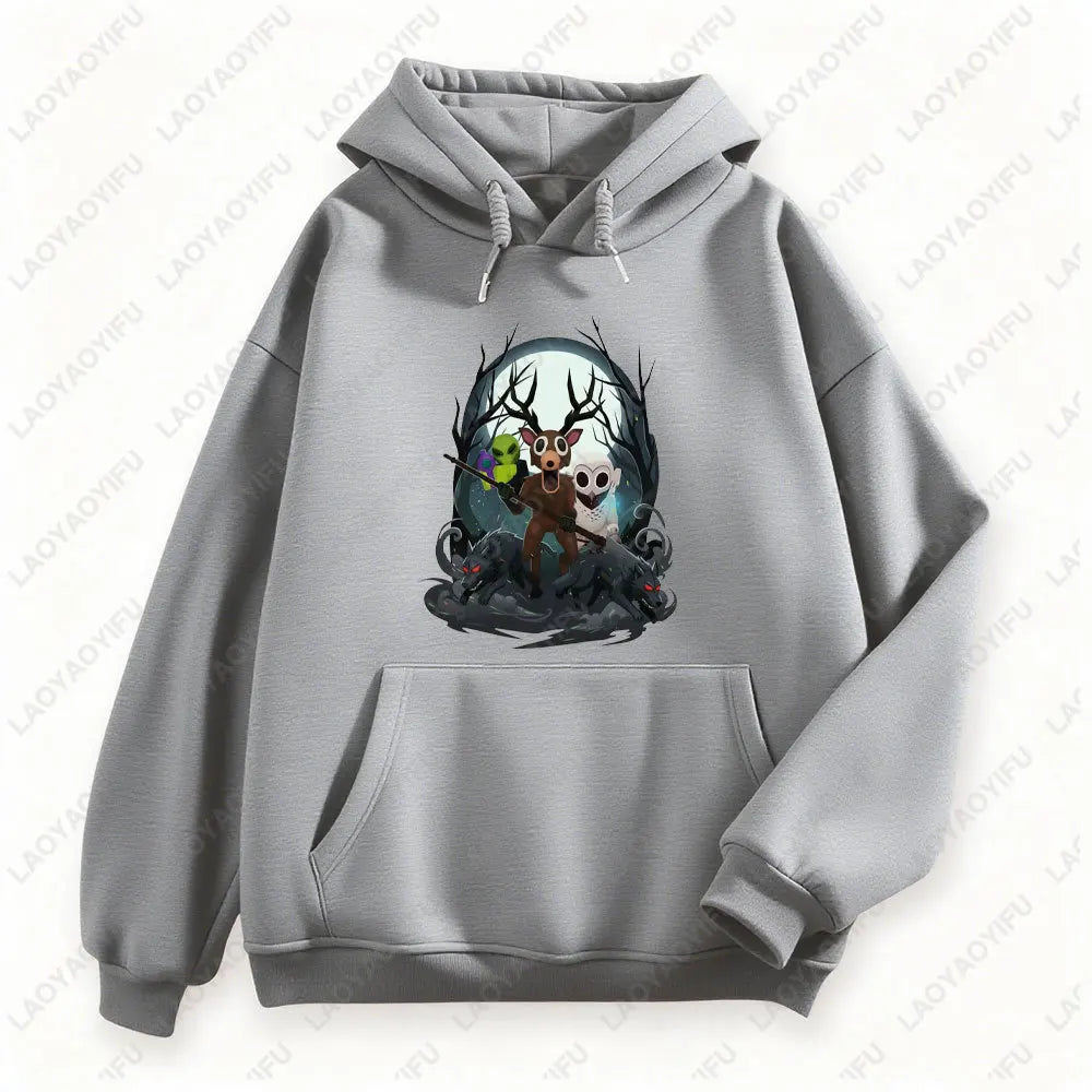 99 Nights in The Forest Men Women Hoodies 2025 Halloween Spooky T-Shirt Design Print Tops Men Clothing Sweatshirts Hoodies Women