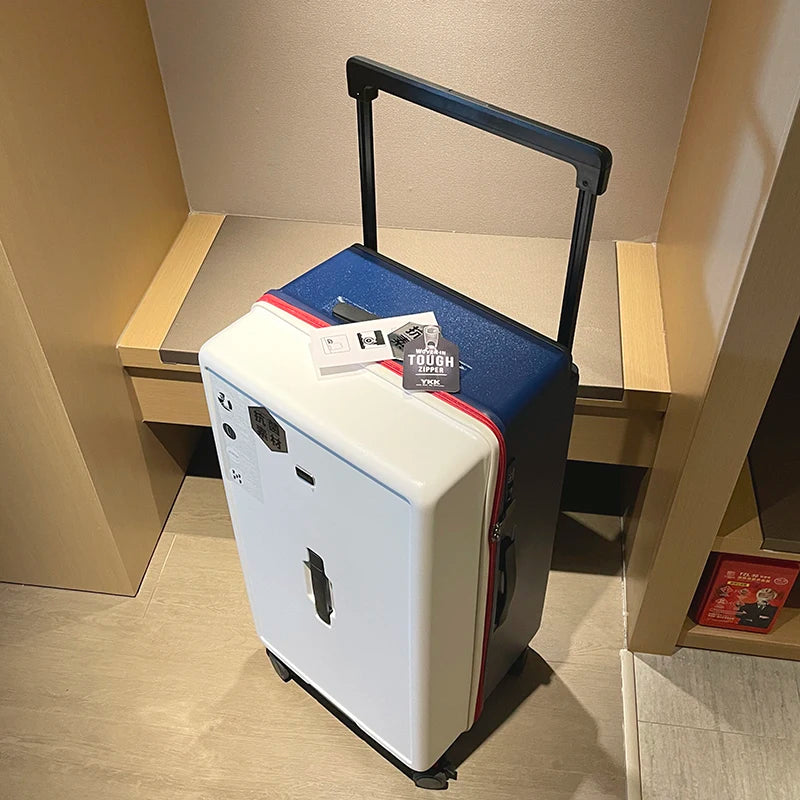 Large Capacity Wide Handle Suitcase Five Wheels Explosion Proof PC Luggage with Brake Spinner Wheels Trolley Case 22/28/36 Inch