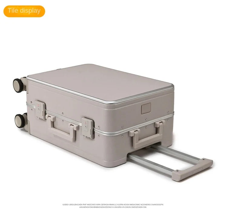 Sturdy Aluminium Frame Suitcase 28 inch Large Size Drop-resistant Trolley Case Business Suitcase 20 inch Boarding Box TSA lock