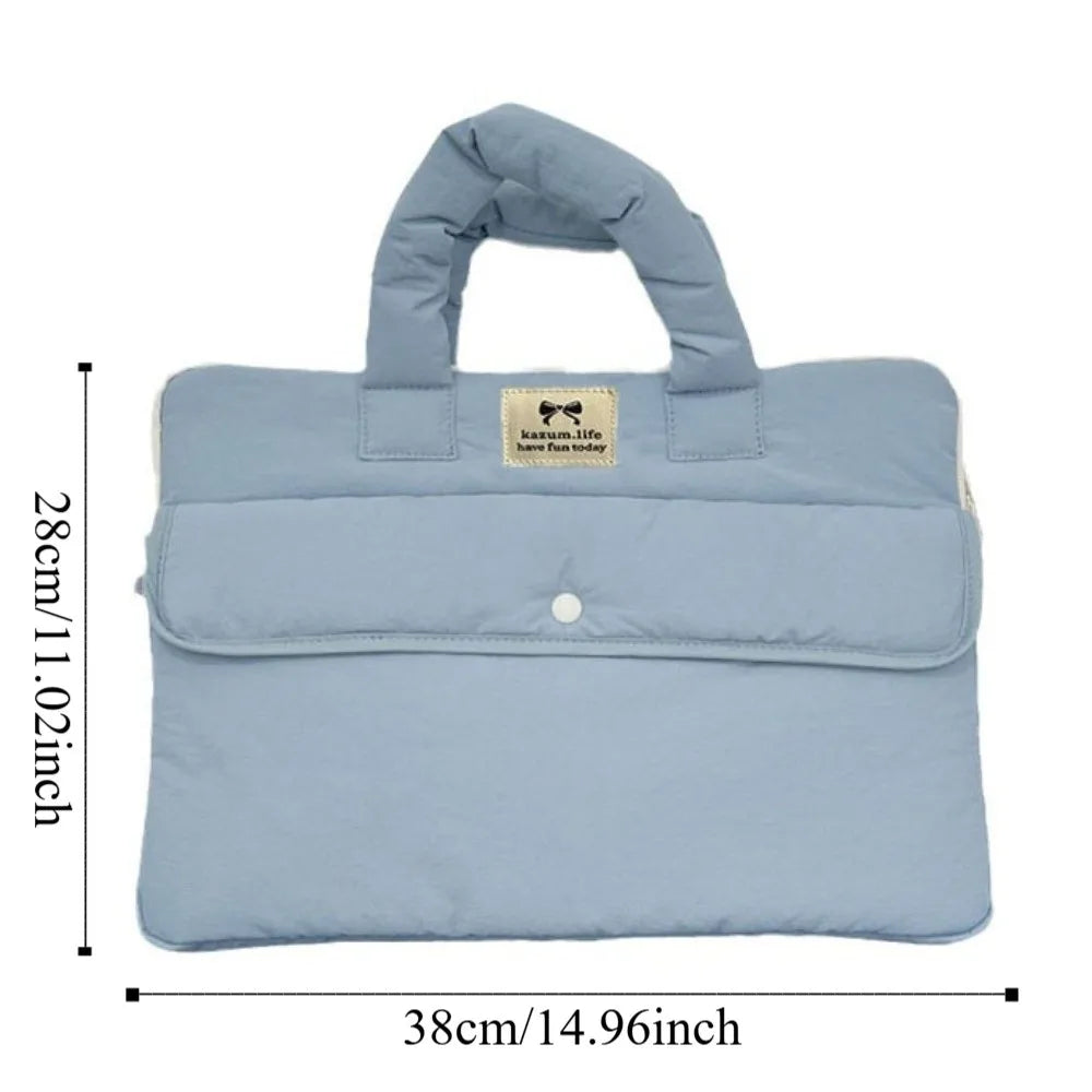 Fashion 15.6inch Portable Laptop Bags Bow with Handle Laptop Case Lightweight Cute Notebook Sleeve Women's Bag