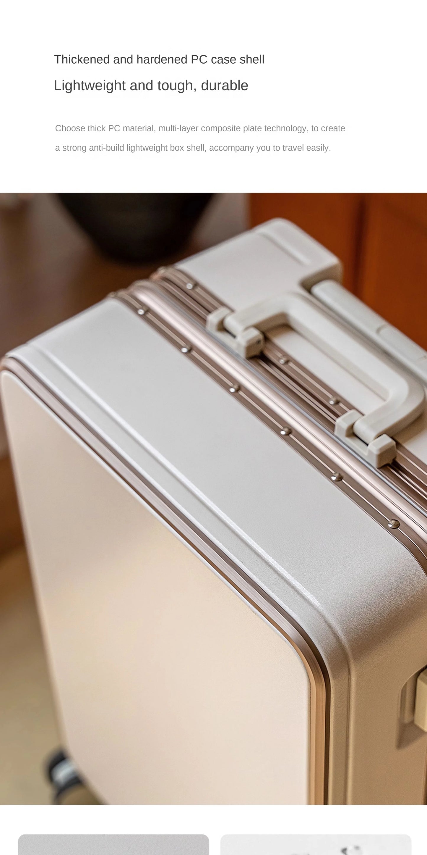 Gilding Aluminum Frame Suitcase Thickened PC Multifunctional 20 inch Boarding box Morandi Color Series 24/ 26 inch Trolley Case