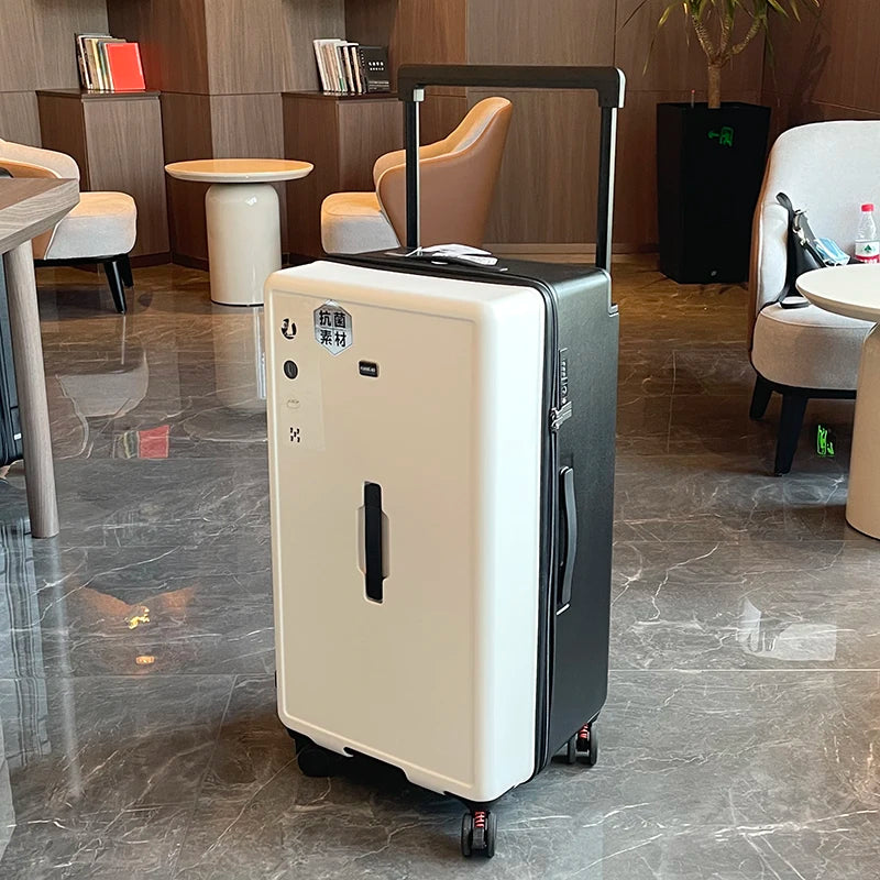 Large Capacity Wide Handle Suitcase Five Wheels Explosion Proof PC Luggage with Brake Spinner Wheels Trolley Case 22/28/36 Inch