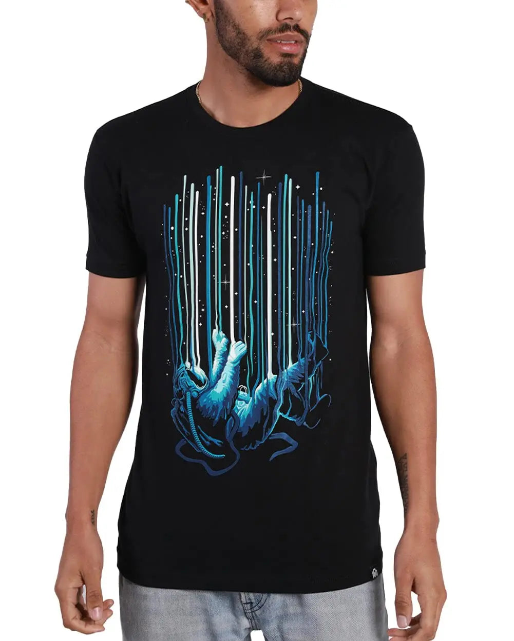 INTO THE AM Graphic Tees for Men S - 4XL Premium Short Sleeve Colorful T-Shirts Trippy Astronaut Designs High Quality 50988