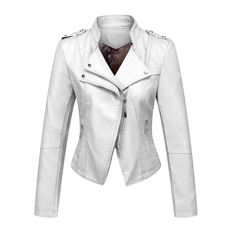 2025 New Autumn and Winter Leather Jacket Short Large Size Slim Fit Leather Jacket Thin Jacket Fashionable and Versatile