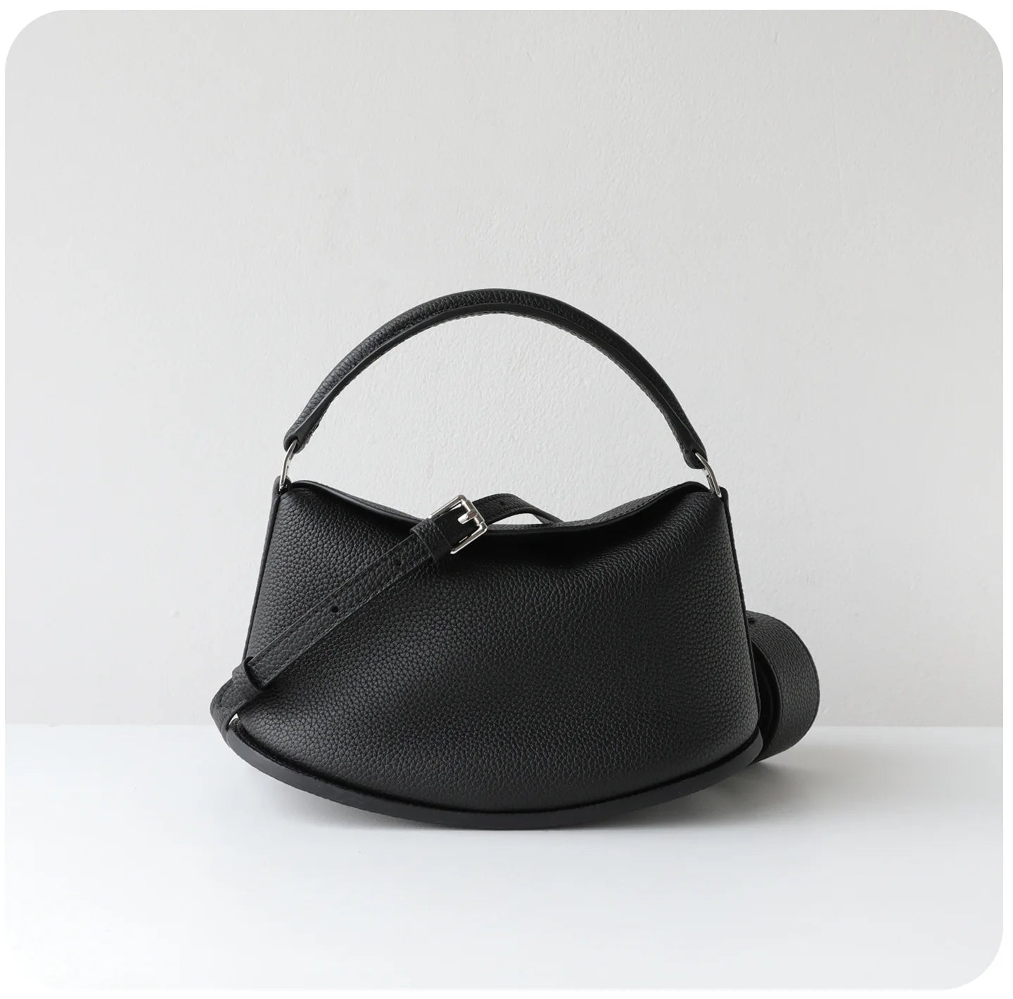 Spring Summer Full Grain Leather Women's Hobo Bag, Minimalist Lazy 3 Way Shoulder Crossbody Handbag, Daily Commute Tote
