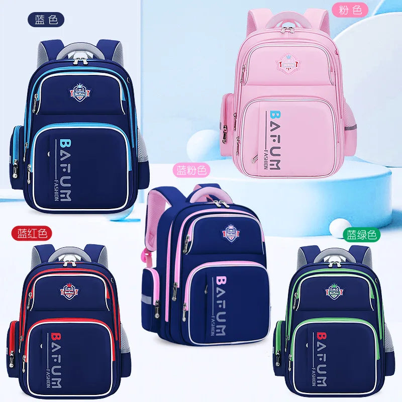 2025 New Design Large Capacity Ergonomic Teen School Backpack Waterproof Lightweight Spine Protection for Grades 1-3-6 Students