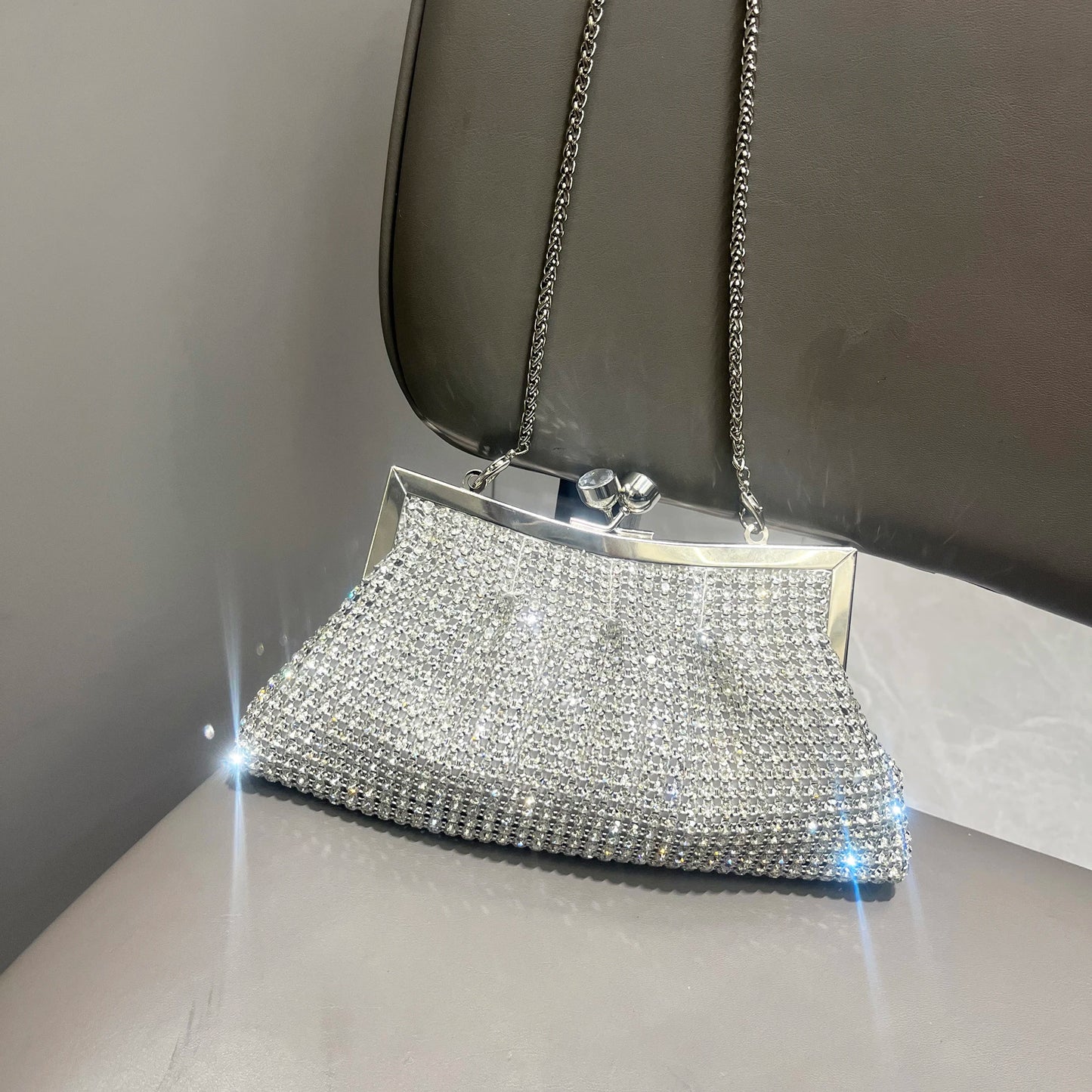 Handle Rhinestones Evening clutch Bag Purses and handbag luxury Designer shiny Crystal Clutch purse bucket bag shoulder bags