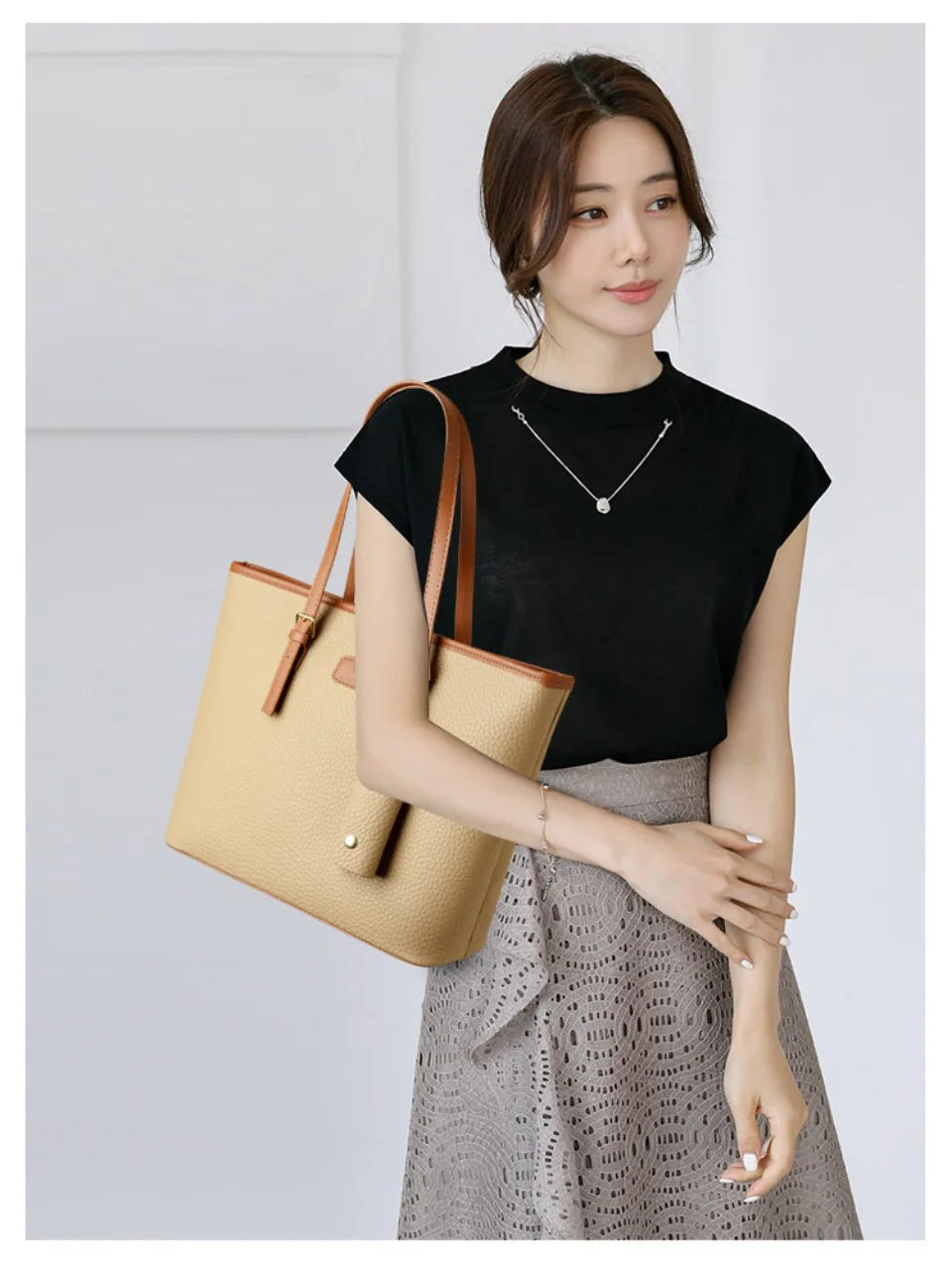 Genuine Brand High Quality Leather Casual Tote Luxury Handbags Women Bags Designer Shoulder Top-handle Bags for Women Sac