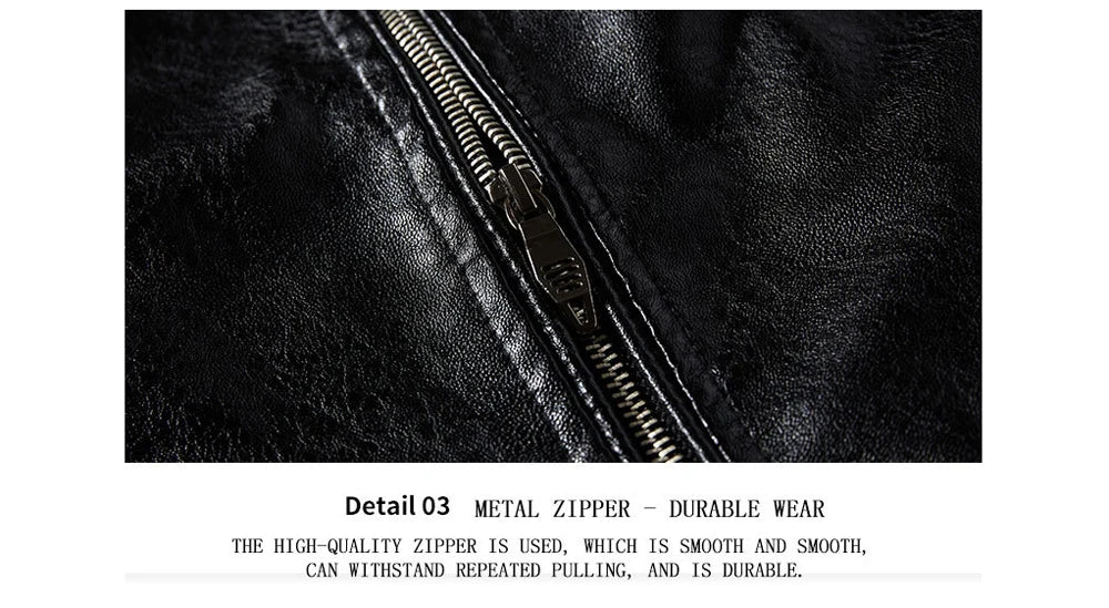 Autumn Winter Men's PU Leather Jackets Fashion Men Retro Zipper Biker Leather Coats Men Fleece Lined Warm Windbreaker Jacket 7XL