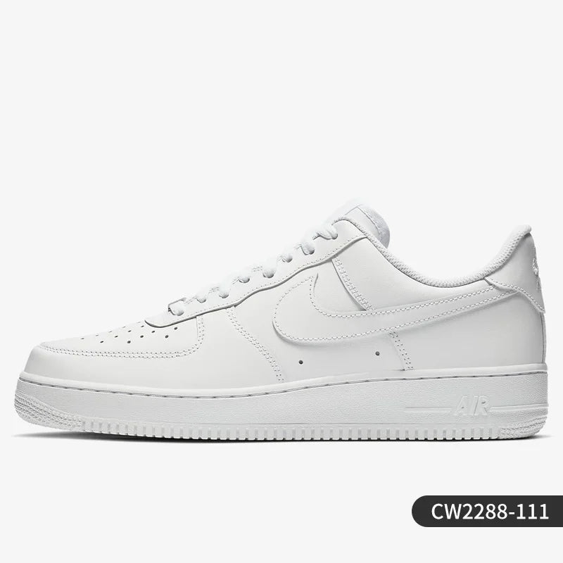 Nike Official Authentic AIR FORCE 1 Men's Casual Wear resistant Fashion Board Shoes CW2288-111
