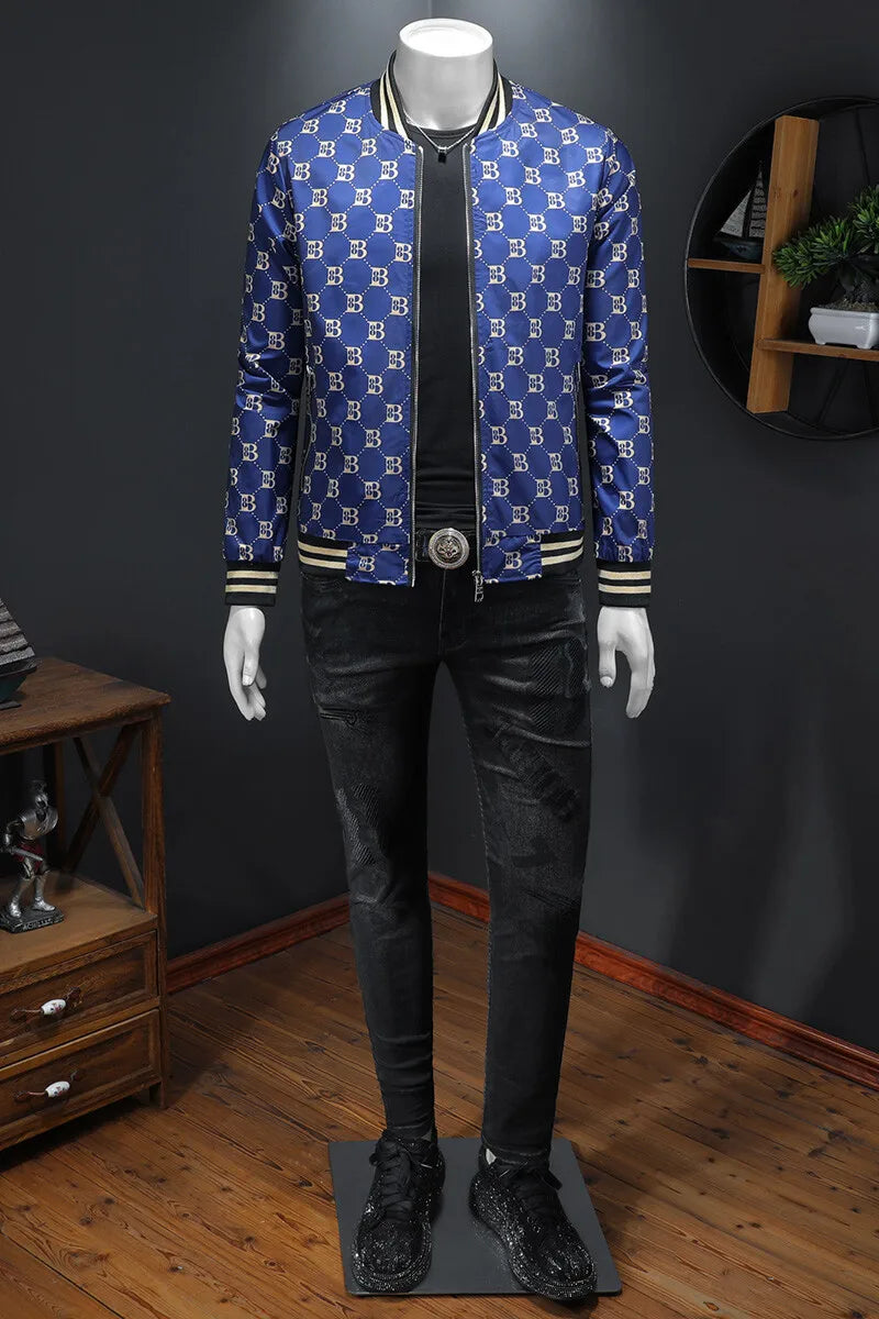 Luxury Letter Printed Baseball Jacket Men Autumn Winter Bomber Jacket Men Casual Business Windbreaker Coat Men Clothing 2025