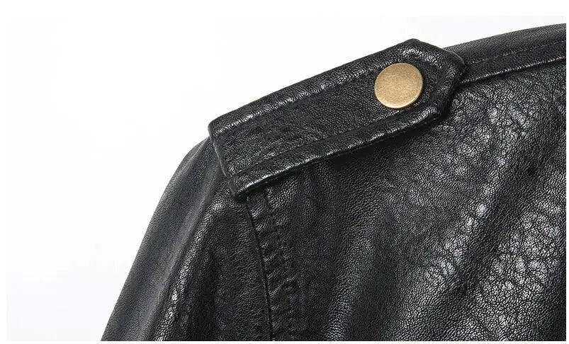 New Fashion Men Embroidered Trendy Motorcycle Leather Jackets Slim Casual PU Leather Coats High Quality Male Fit Jackets 5XL