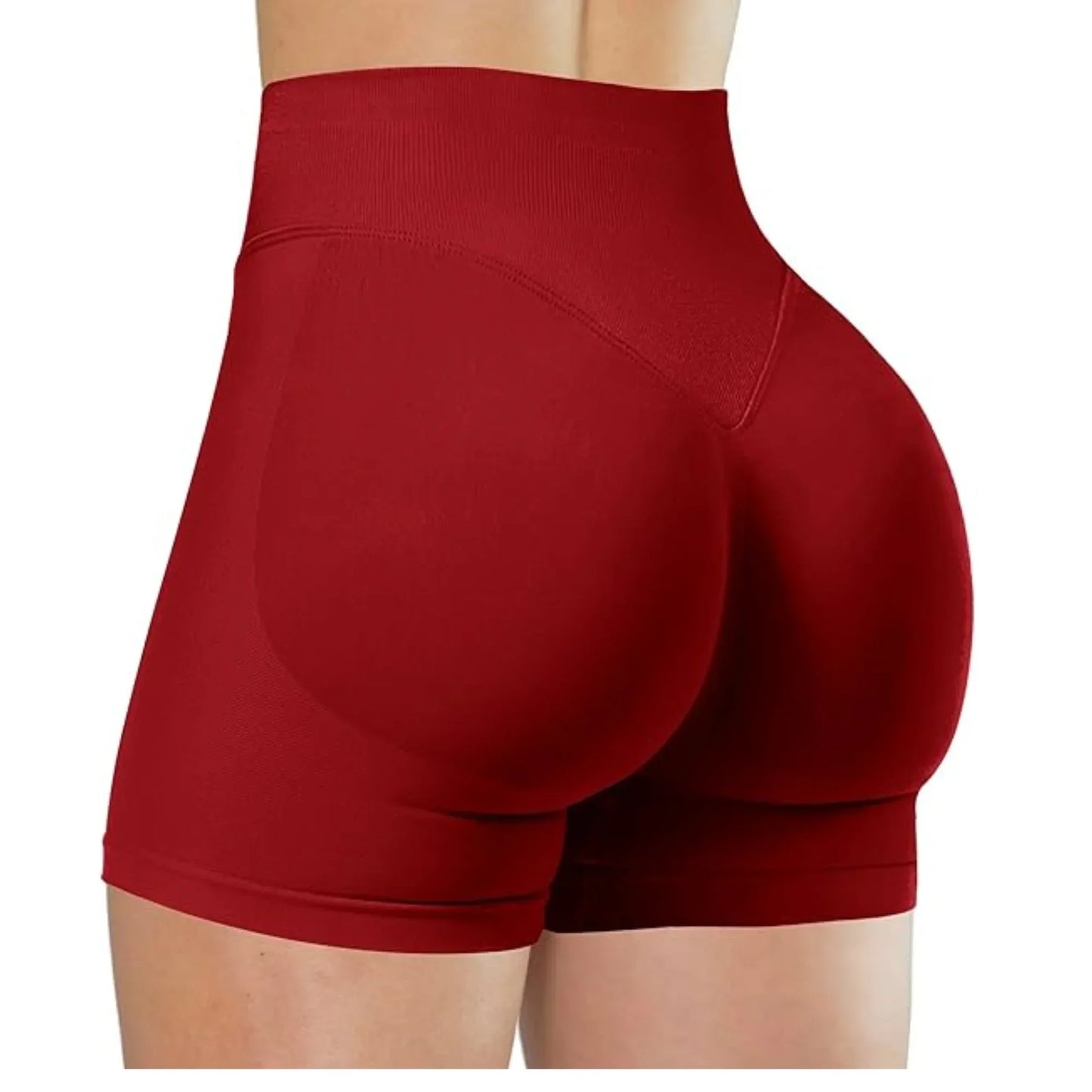 Seamless Women's Gym Yoga Exercise Pants High Waist Peach Hip Solid Color Tight Sexy Shorts Fitness Leggings