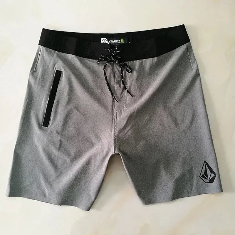 Pro Quick-dry Waterproof Board Shorts Laser  Lightweight Men's Boardshorts Spandex High Stretch Bermuda Brand Swim Trunks