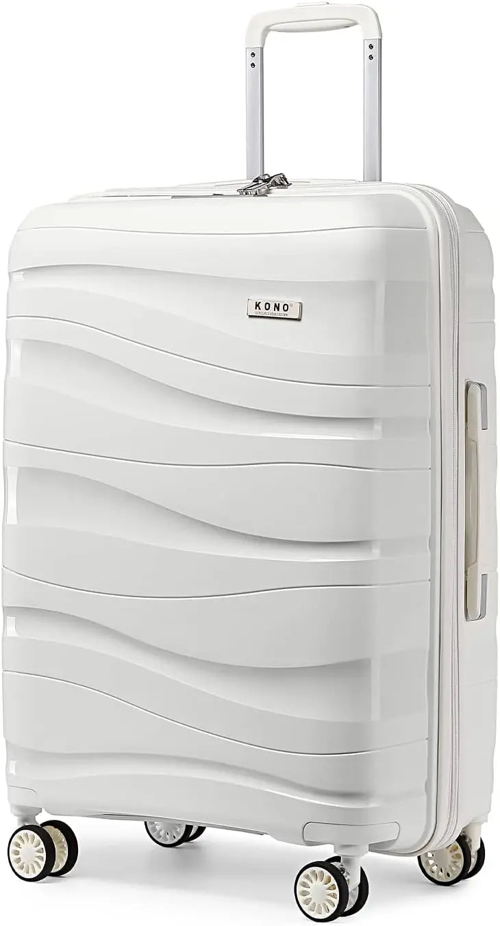 KONO Suitcase Lightweight Hard Case Trolley suitcase with TSA Lock Polypropylene (M/L/XL) (2/3/4 Pcs set)