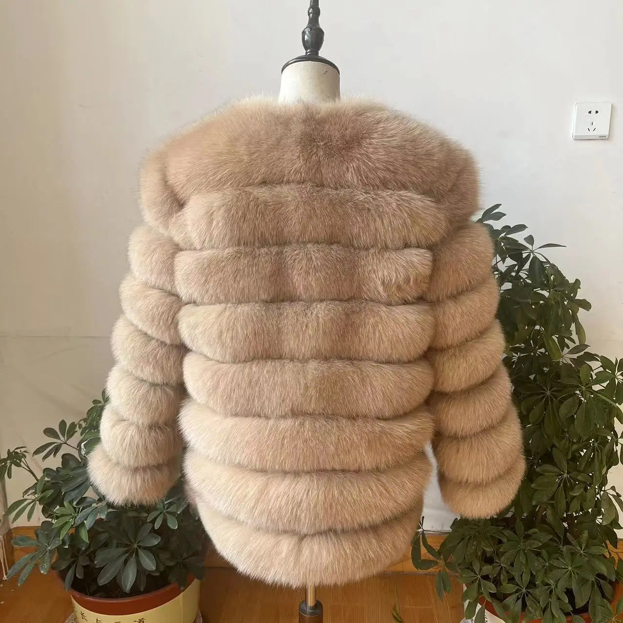 NEW Style Length Sleeves 4in1 Real Fur Coats Women Natural Real Fur Jackets Vest Winter Outerwear Women Fox Fur Coat Quality Fur